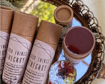 Harvest MoonBeam Herbal Lip Balm & Highlighter  // Natural Tint // Non toxic Autumn Scent