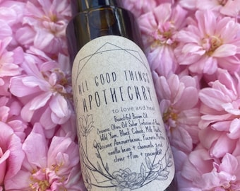Bosom Balance Herbal Body Oil // for health, massage and tone 4 oz