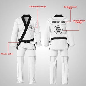 Bestickter BJJ Gi, personalisierte brasilianische Jiu Jitsu Uniform, MMA Trainingsausrüstung