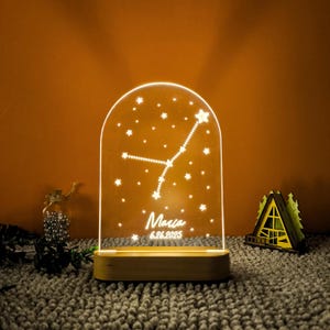 Personalisierte Stern Karte Nacht Licht benutzerdefinierte Konstellation Plaque Datum romantisch Jahrestag Geburtstagsgeschenk Paare Wohnkultur Liebe Andenken