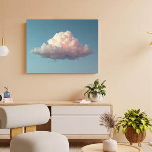 Cloudy Sky Matte Canvas Print, Dreamy Wall Art Decor, Perfect for Living Room, Nursery, or Gifts