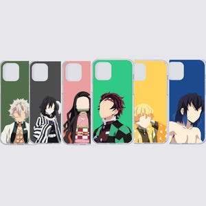 Demon Slayer Phone Case | Kimetsu No Yaiba Cover | Anime iphone Case | Custom Phone Cover | Gift for Anime Fans | iphone 13 , 14, 15  Case