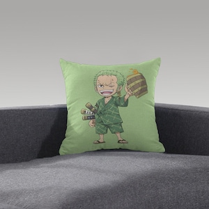 Anime Gift Zoro Throw Pillow One Piece Decor Pillow Gift for Anime Fans Home Decor