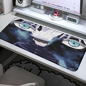 Gojo playmat Jujutsu Kaisen Desk Mat Anime Gaming Pad | Jujutsu Kaisen Mouse Pad Office Accessory Anime Art Gift