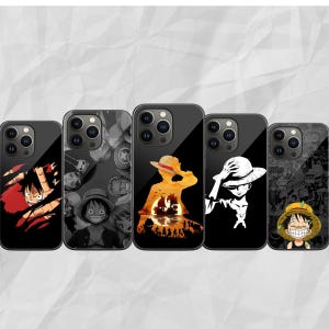 iPhone-hoesje Eendelig telefoonhoesje Luffy-telefoonhoes | Anime One Piece-hoesje voor iPhone 13 14 15-serie |Glas| Perfect cadeau voor fan uit één stuk
