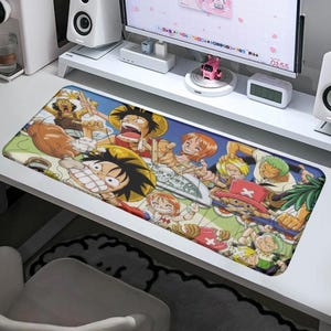 One Piece Desk Mat Luffy Mouse Pad Anime Desk Accessories for gift