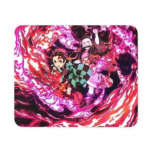 Demon Slayer Mauspad Tanjiro Nezuko für Anime Liebhaber | Kleines / mittleres / großes Mauspad für Demon Slayer Fan | Studie Zubehör |