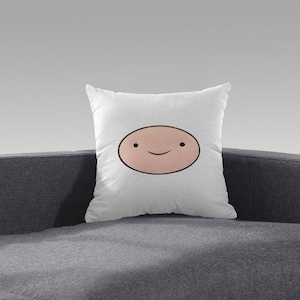 Adventure Time Finn  Pillow - Finn the Human Pillow - Adventure Time Pillow - Cute Minimalist Cushion - Gift for cartoon lovers