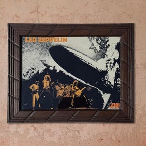 Led Zeppelin 1 photo collage album framed art - Led Zeppelin 1 Vinyl photo framed art