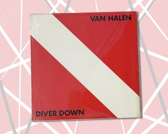 Vintage Van Halen Diver Down Vinyl Record LP 1982 Album 80s 1980s