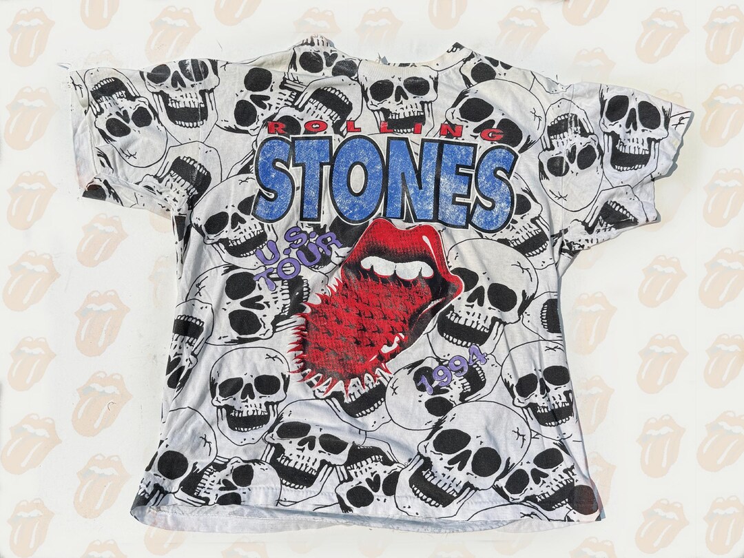 Vintage 1994 Rolling Stones Voodoo Lounge All Over Print T-shirt