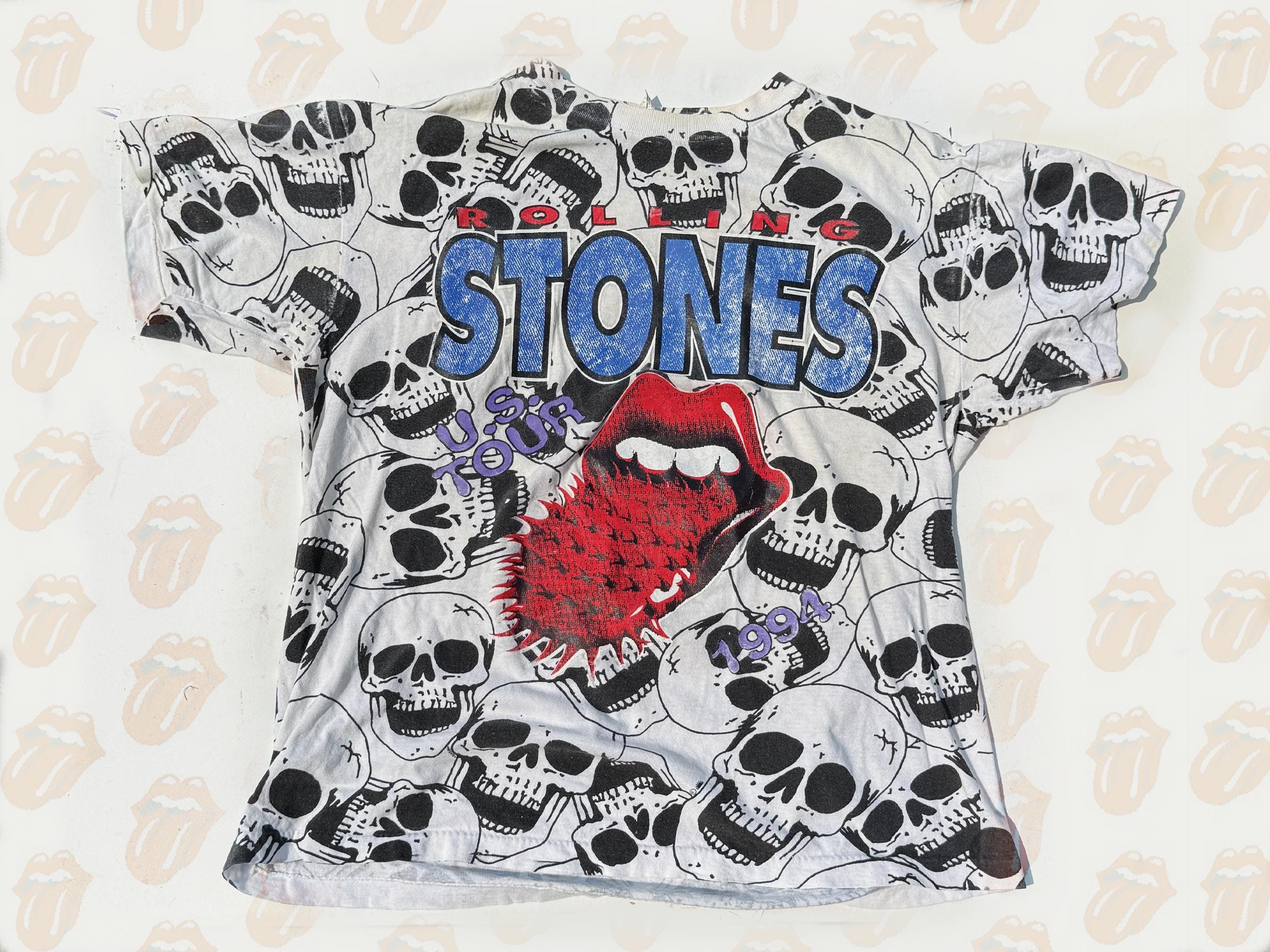 Vintage 1994 Rolling Stones Voodoo Lounge All Over Print T-shirt