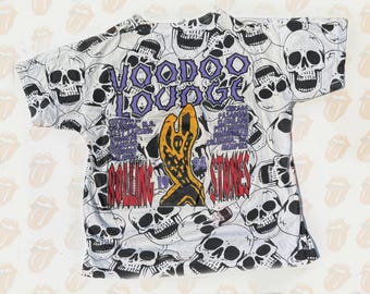 Vintage 1994 Rolling Stones Voodoo Lounge All Over Print T-shirt