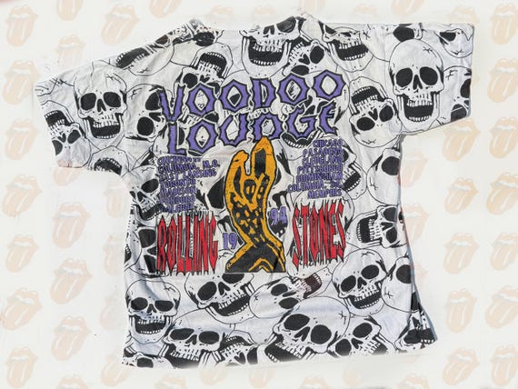 Vintage 1994 Rolling Stones Voodoo Lounge All Over Print T-shirt