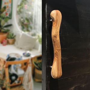Door Handle - Handmade Teak Solid Wooden Handle for Interior and Exterior Doors, Stylish & Durable Home Decor Gift | 004