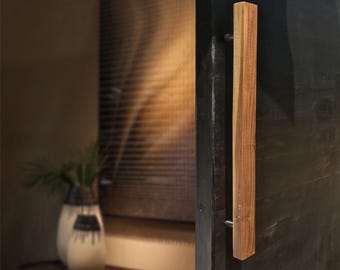 Handmade Teak Wood Door Handle: Minimalist Cabinet & Drawer Pull
