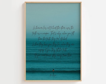 Quote Wall Art | Modern Abstract Poster | Inspirational Gift for Home & Office | Home Decor | Blue Wall Art | Digital Download |Wall Decor