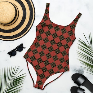 Glam Checkerboard One Piece Swimsuit