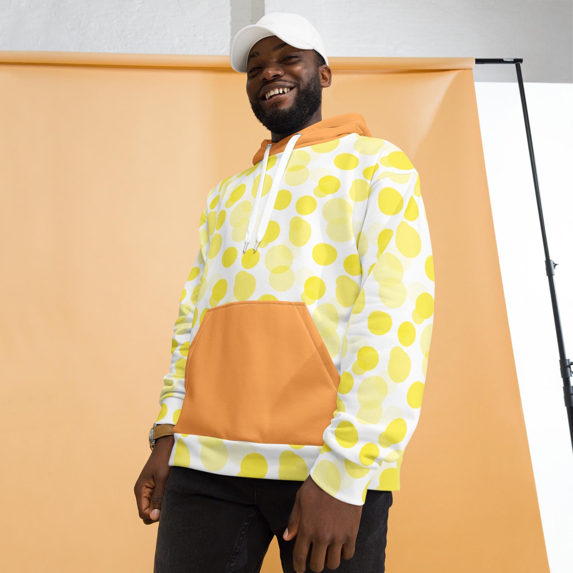 スポットライト ポルカドット リサイクル ユニセックス パーカー