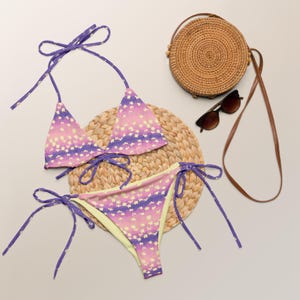 Pastel Starry Dream Clouds Recycled String Bikini