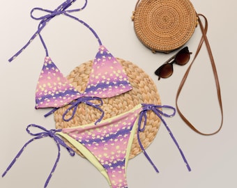 Pastel Starry Dream Clouds Recycled String Bikini