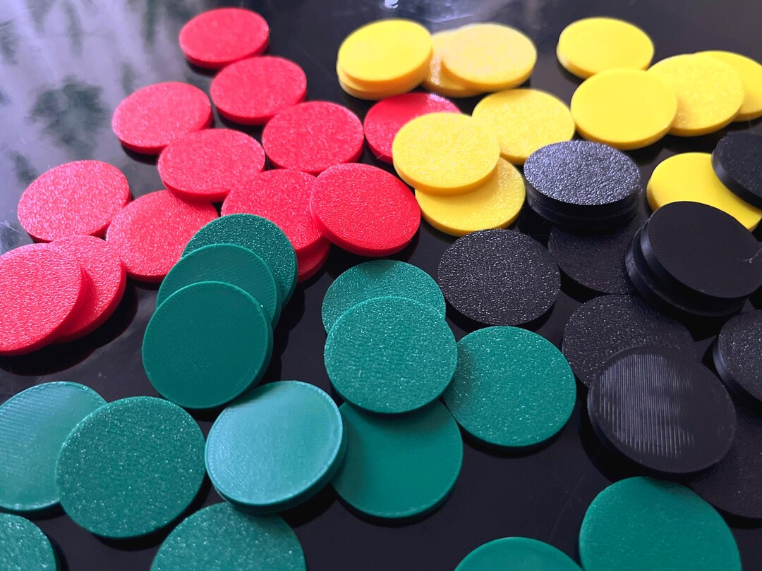 25.4mm (1 Inch) Disc Tokens for Board Games | Resource Counters | Multi ...