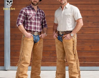 Cowboy Riding Chaps with Long Fringe