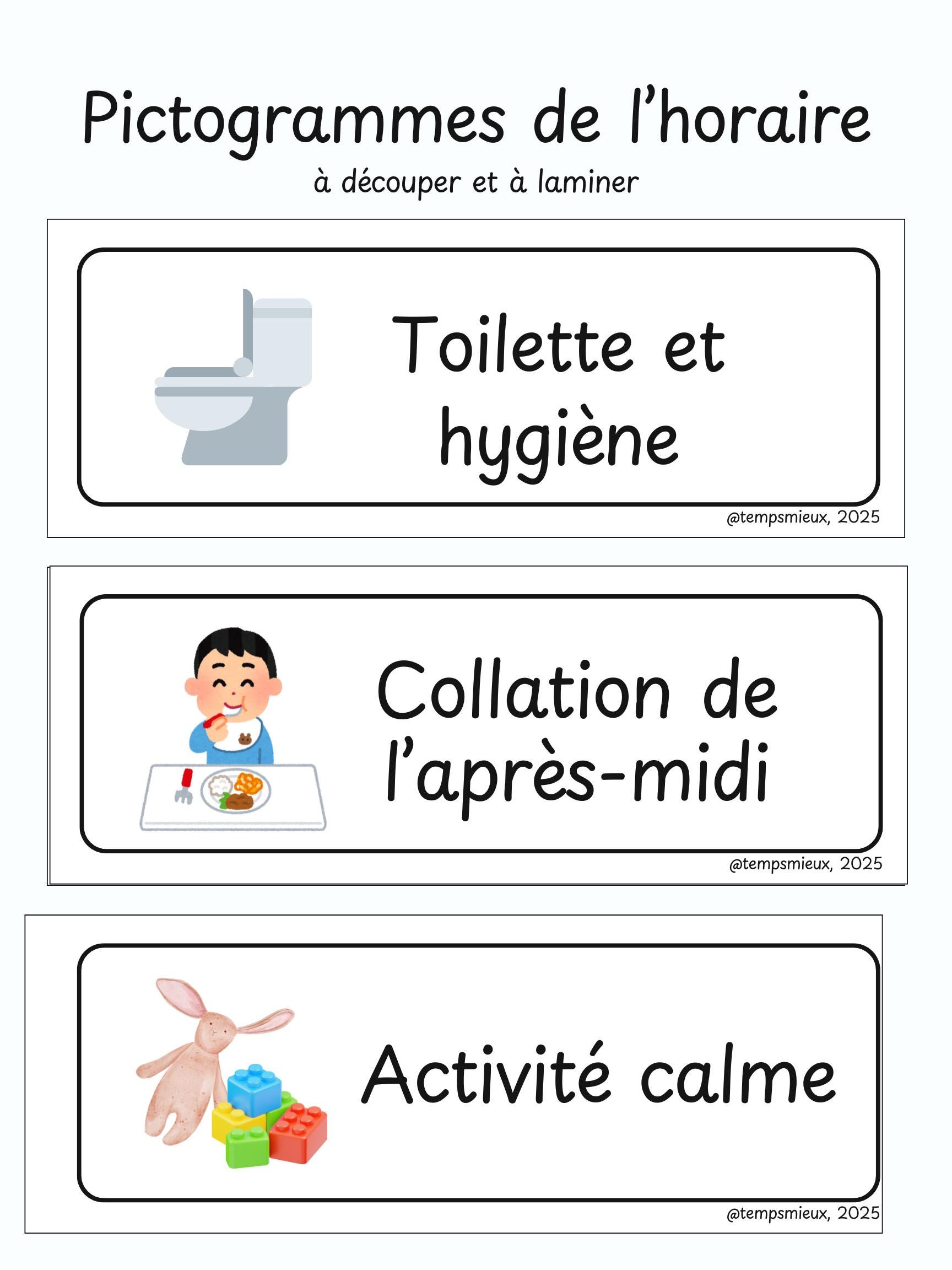 Pictogramme Routine Rangement Pictogrammes De La Routine Quotidienne En Petite Enfance - Etsy
