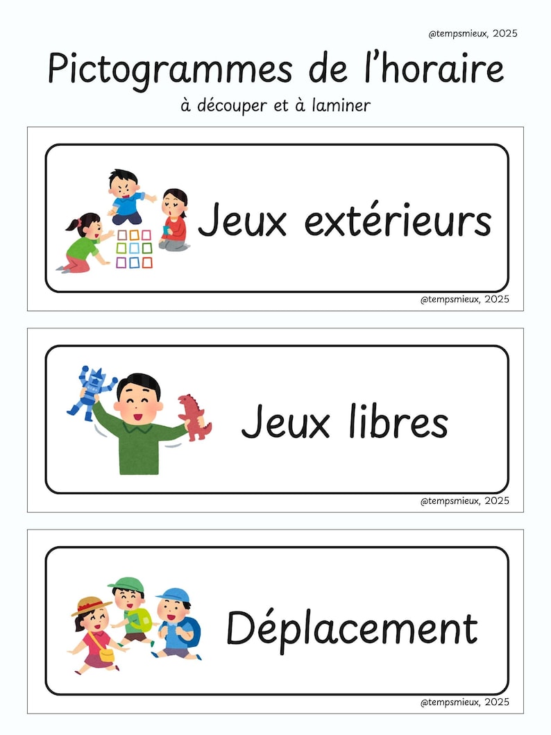 Kids Pictogram Routine Pictogrammes De La Routine Quotidienne En Petite Enfance - Etsy