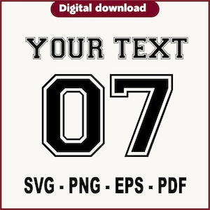 Custom Sports Jersey Name Number SVG (Digital File) Cricut Baseball Player Design. Sport Jersey Custom Name Number Svg Png, Jersey Numbers svg, Mascot Cheer Squad Design png,  Personalized Football Baseball svg,Sideline Mom
