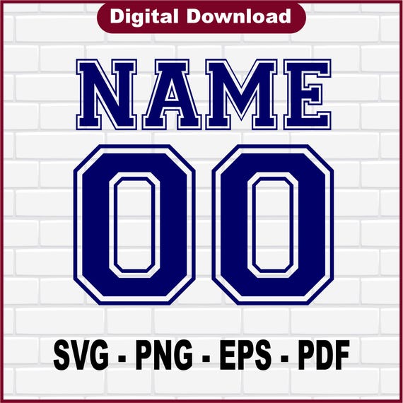 Sport Jersey Custom Name Number Svg Png, Jersey Numbers svg, Mascot Cheer Squad Design png,  Personalized Football Baseball svg,Sideline Mom