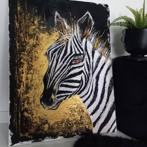 Modern Animal-Themed Wall Art – Colorful Abstract Zebra Painting on Canvas