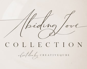 Abiding Love Schrift Duo: Moderne Kalligraphie Schrift & Serif (Digitaler Download)