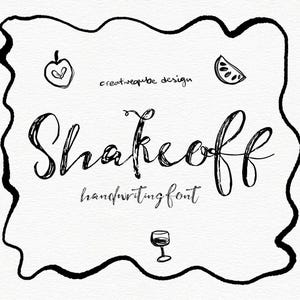 Fuente manuscrita, fuente Shakeoff Script, fuente Brush Wedding, caligrafía moderna, para Canva