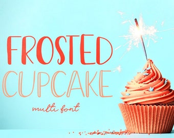 Calligraphy Font, Modern Calligraphy, Digital Fonts, Wedding Font, Invitation Font, Script Font, Digital Download, Frosted Cupcake