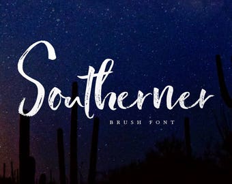 Calligraphy Font, Modern Calligraphy, Digital Fonts, Wedding Font, Invitation Font, Script Font, Digital Download, Southerner