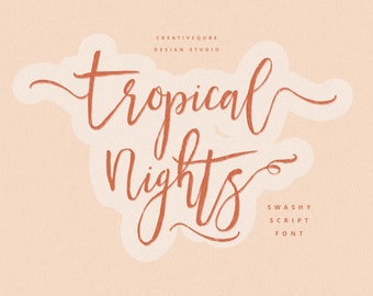 Tropical Nights Script Font: Modern Calligraphy (Digital Download)