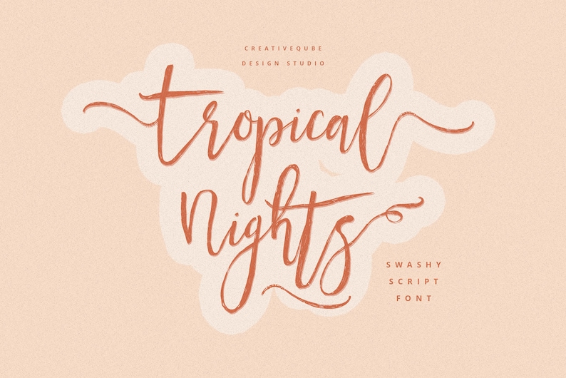 Calligraphy Font, Modern Calligraphy, Digital Fonts, Wedding Font, Invitation Font, Script Font, Digital Download, Tropical Nights image 1