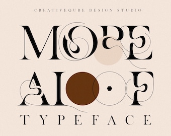 More Aloof Font: Vintage Serif mit Alternates (OTF, TTF, WOFF)