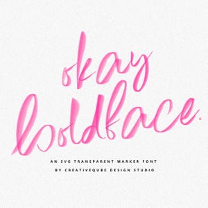 SVG Brush Font - Okay, fettgedruckt, strukturierte Schrift, Cricut-Schrift, Procreate-Schrift, Schrift für Cricut, süße Schrift, Lehrer-Schrift, Canva-Schrift
