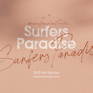 Duo de polices Surfers Paradise : script SVG et Sans (téléchargement numérique)