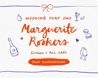 Marguerite Rookers Schriftpaar: Cursive & All Caps (Digitaler Download)