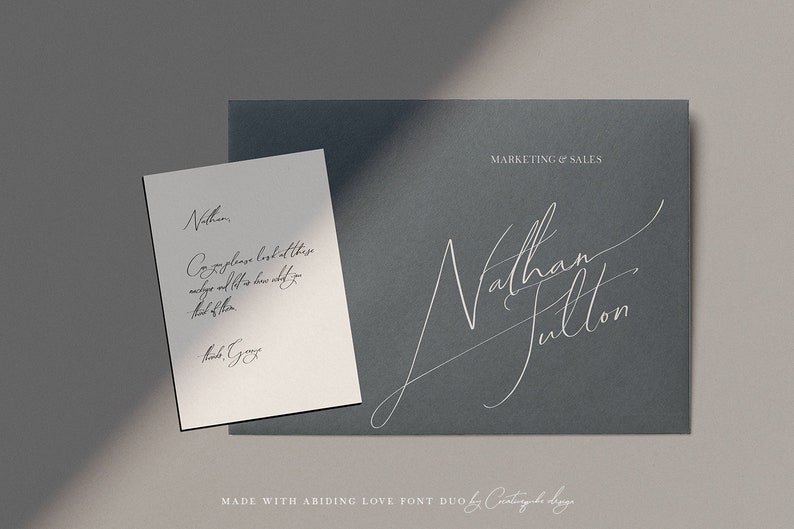 Modern Calligraphy Font Signature Style Digital Font Wedding Font Invitation Script Digital Download Abiding Love Script & Serif image 5