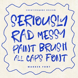 Police de caractère - police manuscrite Brush, téléchargement immédiat, police Canva, police d&#39;écriture manuscrite, Seriously Rad