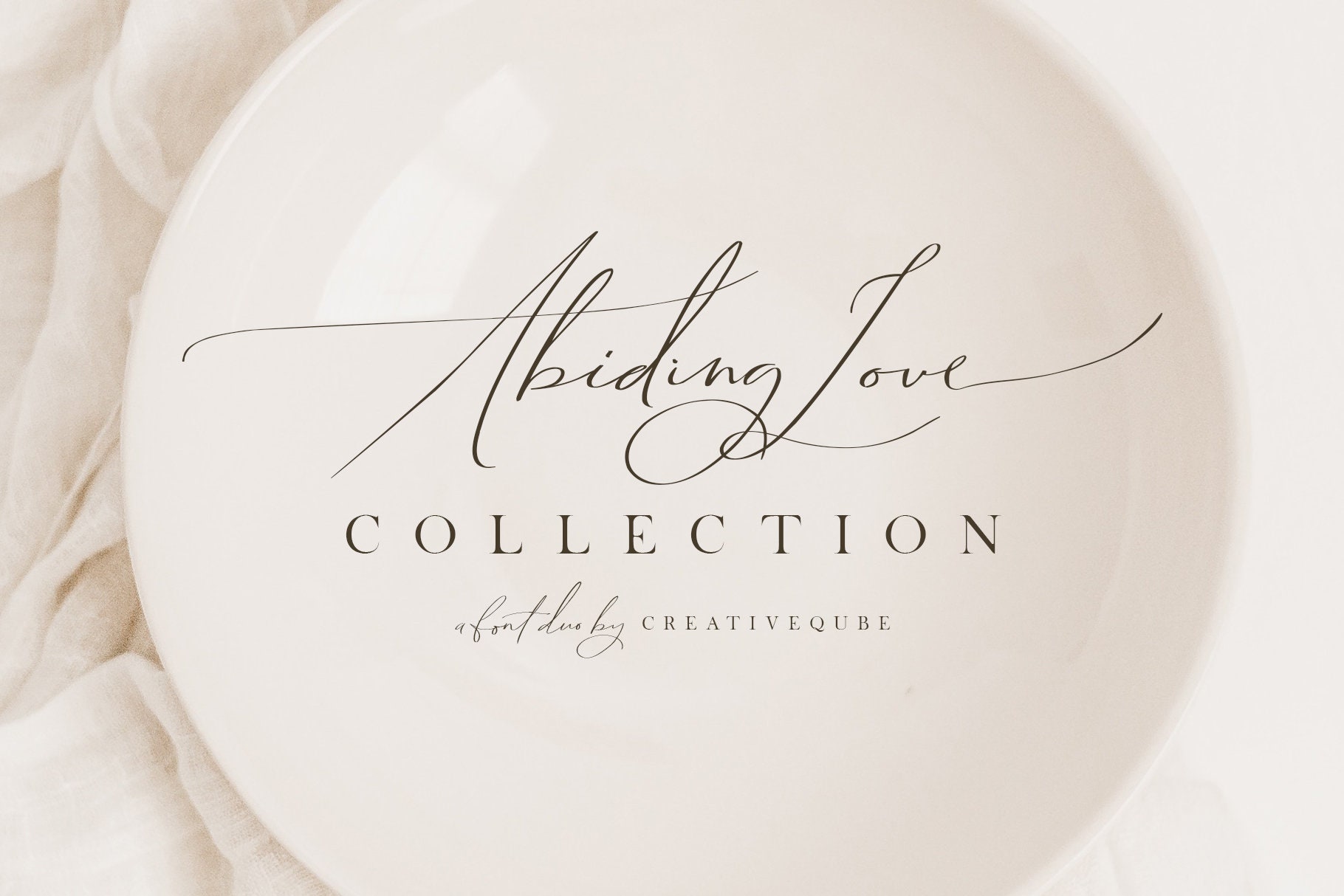 Wedding Calligraphy Font: Abiding Love Script & Serif (Digital Download)