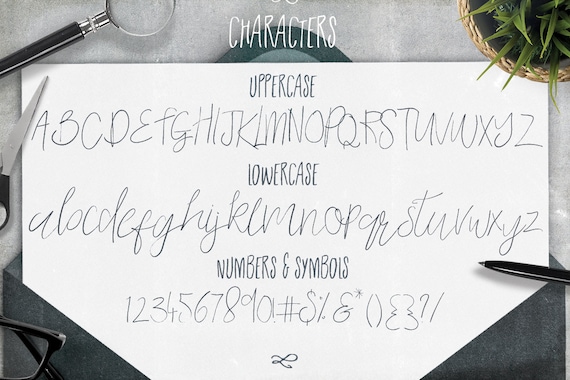 Police Doctor's Scrawl Script police de caractères dessinée à la main  (téléchargement numérique)