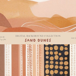 Sand Dunes Digital Background Paper Collection: Natural Textures, Coastal Vibes, Earth Tones, Printable, Instagram, Planner image 4