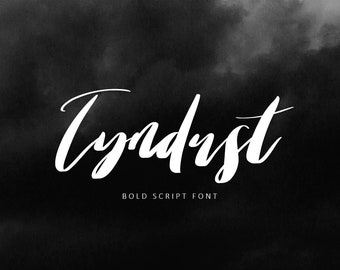 Tyndust Script Font: Modern Calligraphy, Bold & Italic (Digital Download)