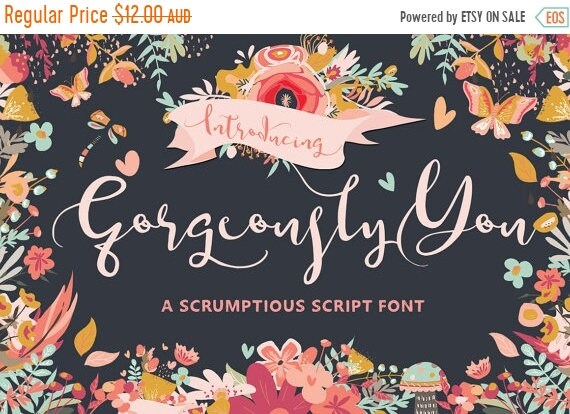 70% OFF Sale Calligraphy Font, Modern Calligraphy, Digital Fonts, Wedding Font, Invitation Font, Script Font, Digital Download, Gorgeously Y