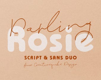 Darling Rosie Font Duo: Schreib- und Sans-Schriften
